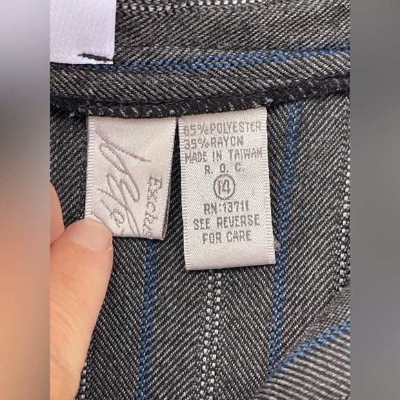 THE VINTAGE TWIN NYC Striped Trousers size 14 - Picture 9 of 12